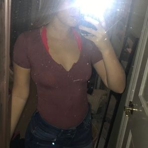 Purple Zip Up Body Suit